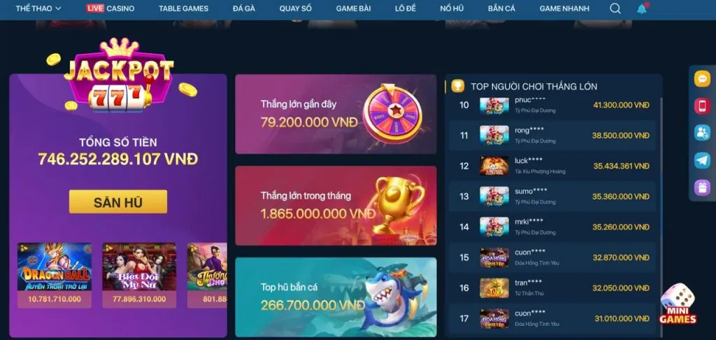 Thưởng nạp lại mcw88